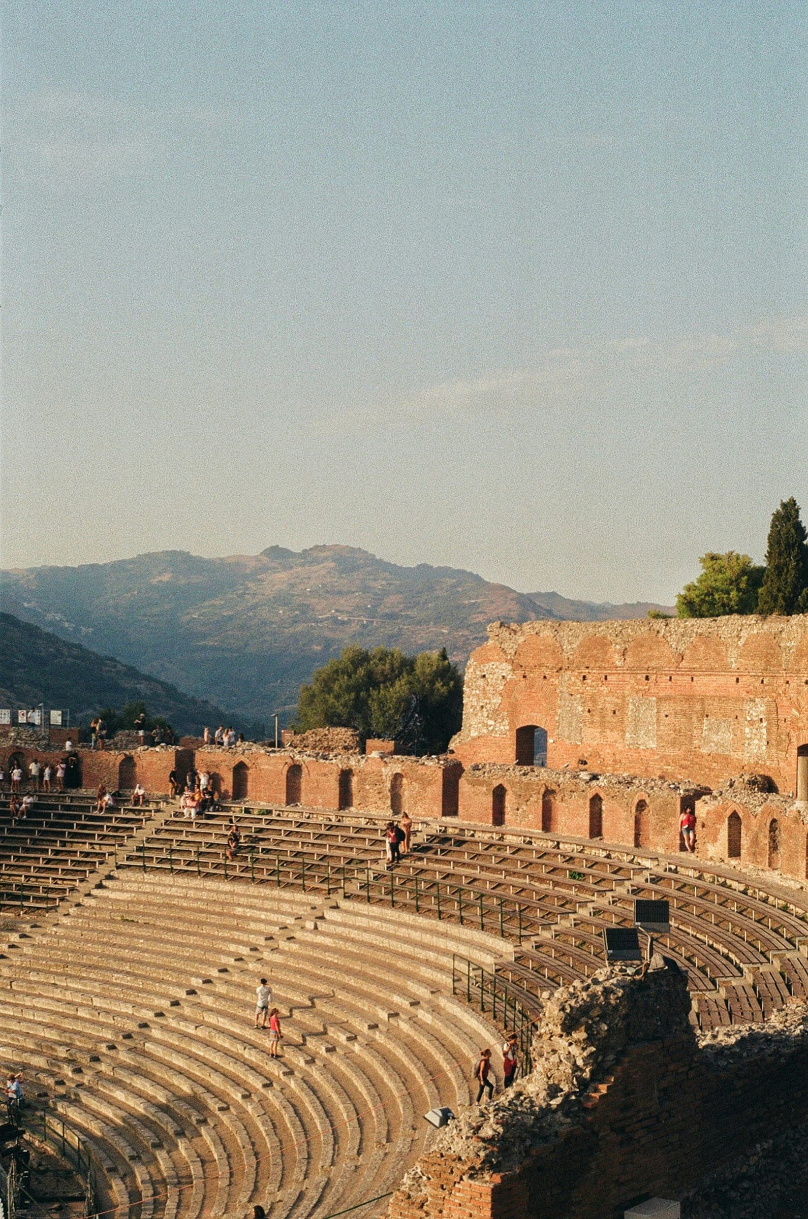 Greek theatre of Taormina with sea view